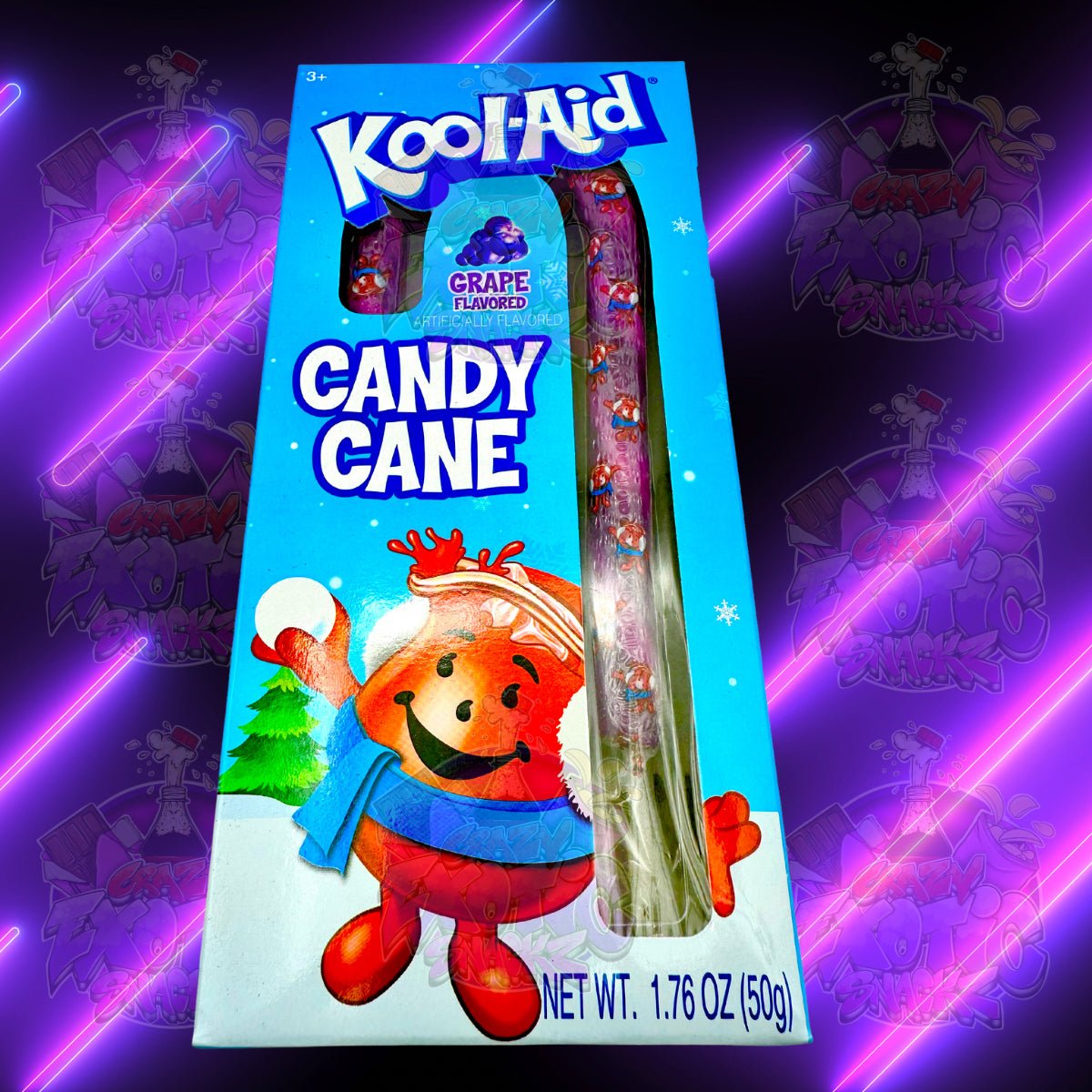 Kool Aid Giant Grape Candy Cane